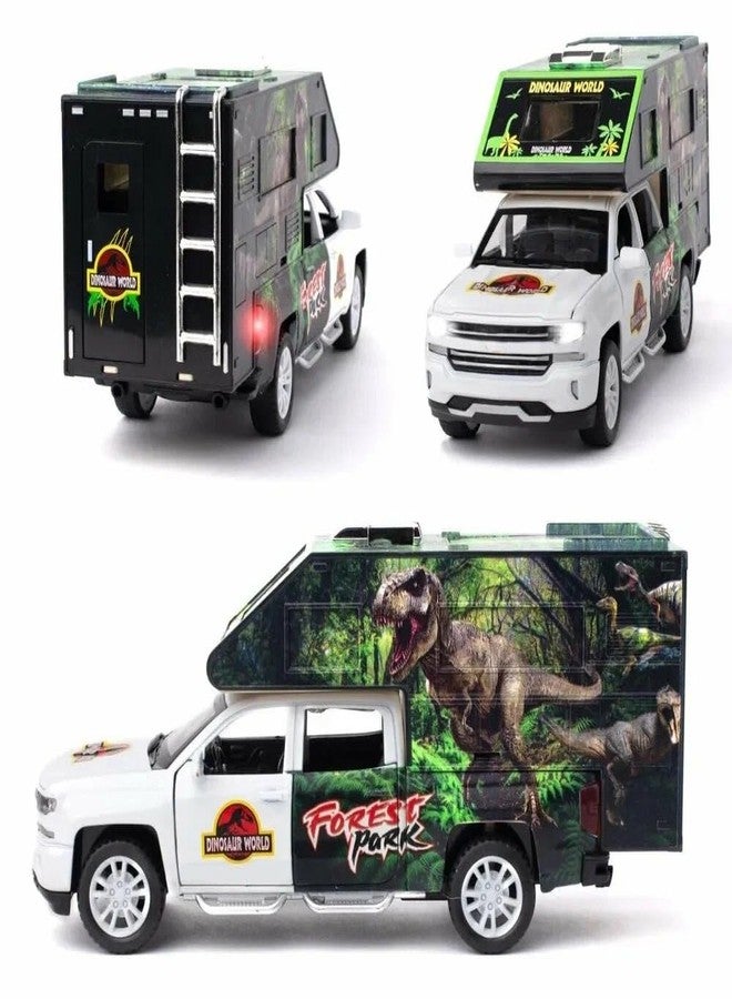 VARIYA ENTERPRISE® 1:32 Dinosuar Truck Toy Car Metal Pull Back Diecast Car with Openable Door and Sound Light, Gifts Toys for Kids【 Multicolor 】 - Image 3